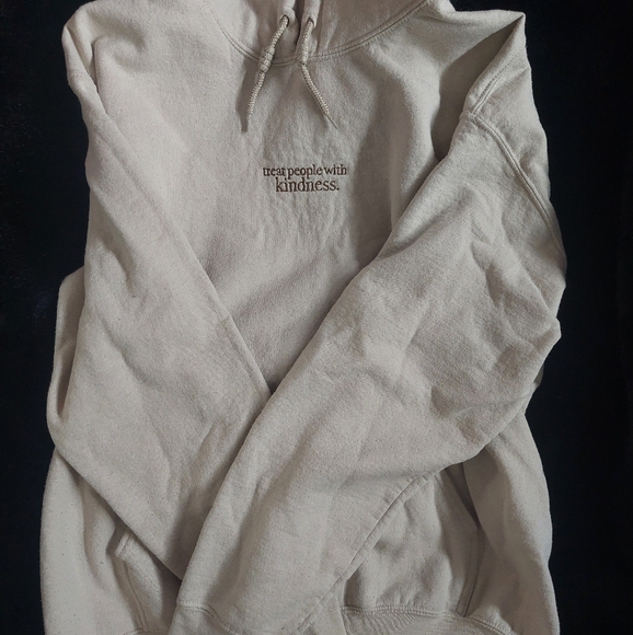 Treat People With Kindness Beige Nude Tan Hoodie Harry Styles TPWK Size L - Picture 4 of 4